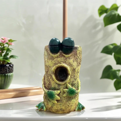 Funny Frog Garden Ornament | Resin Flower Pot Decoration for Home & Courtyard