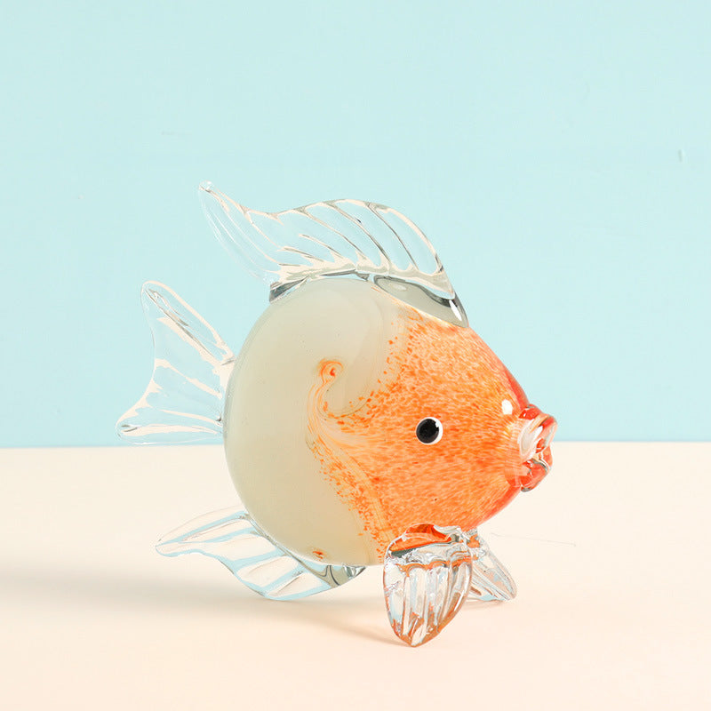 Tropical Glass Fish Decor - Creative Crystal Animal Crafts