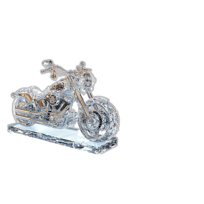 Crystal Clear Motorcycle 2D Desktop Ornament