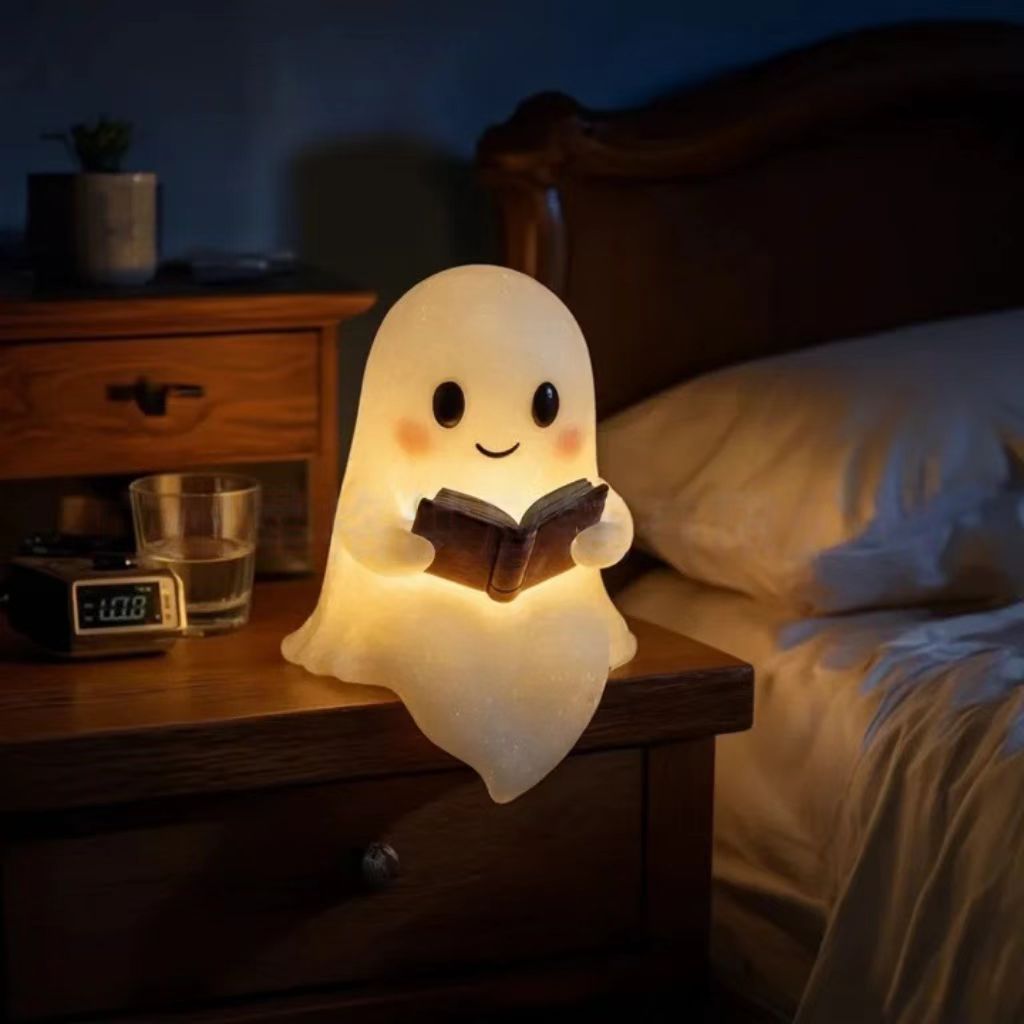 Healing Ghost Reading Lamp - Resin Craftsmanship Guards Your Cozy Reading Moments
