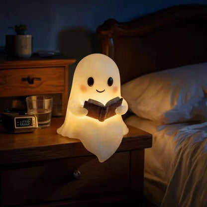 Healing Ghost Reading Lamp - Resin Craftsmanship Guards Your Cozy Reading Moments