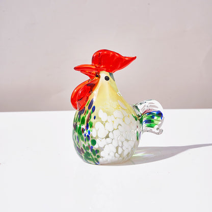 GlassyNest - Modern Simple Glazed Crystal Chicken Ornament