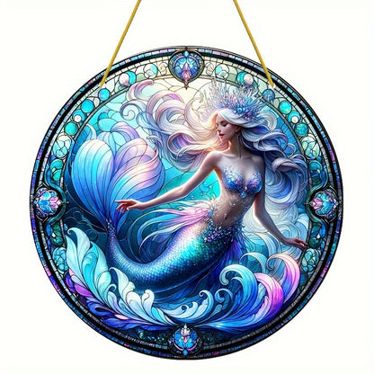 Oceanic Blue Mermaid Acrylic Hanging Ornament