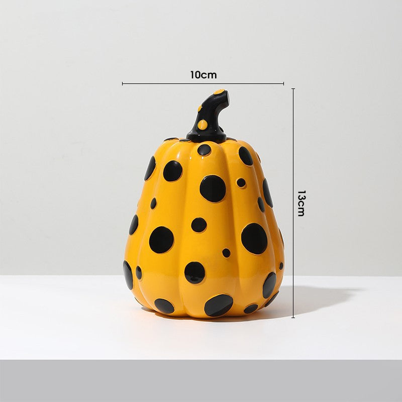 Polka Dot Pumpkin Decor - Vibrant Home Accent for Living Room & Study