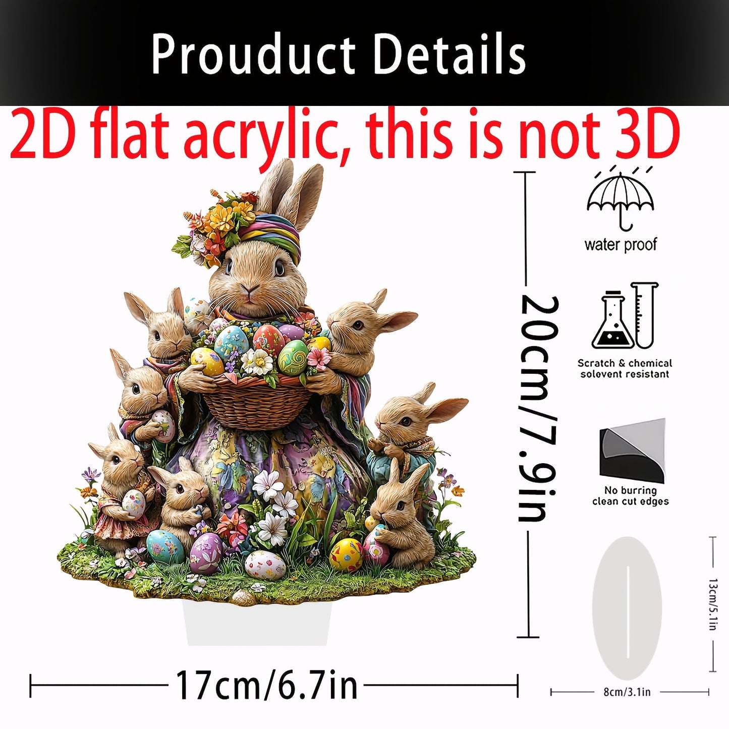Rabbit Easter Eggs: Easter Decor, Home Decor, Desktop Ornaments, Decorative Items, Holiday Gifts