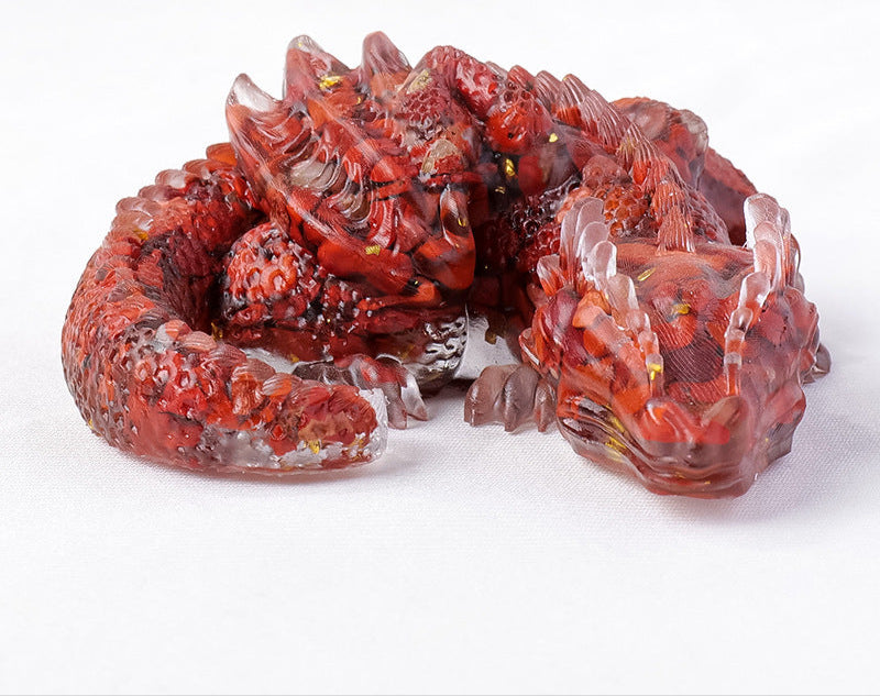 Natural Crystal Gravel Glue Flying Dragon Ornaments
