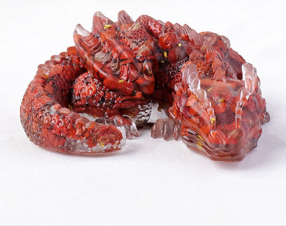 Natural Crystal Gravel Glue Flying Dragon Ornaments