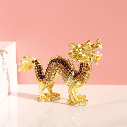Handcrafted Dragon Ornament - Traditional Chinese Alloy Decor for Home & Office