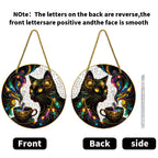 Front and back views of MoonCat hanging ornament