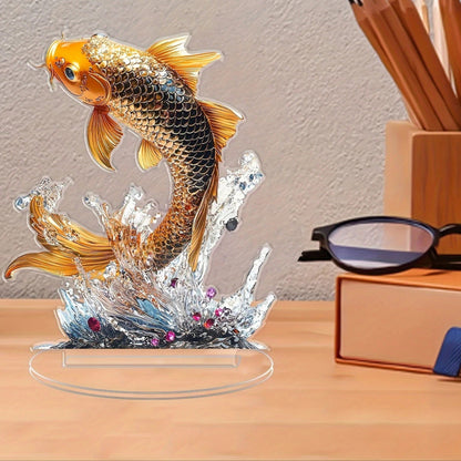 Golden Koi Fish Premium 2D Acrylic Ornament