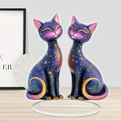 Lumi – Kawaii Acrylic Cat Tabletop Decor for Display