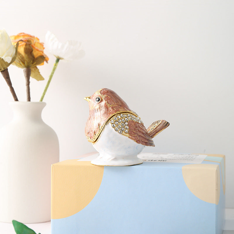 Enamel Jewelry Trinket Box – Creative Metal Gift for Rings & Keepsakes