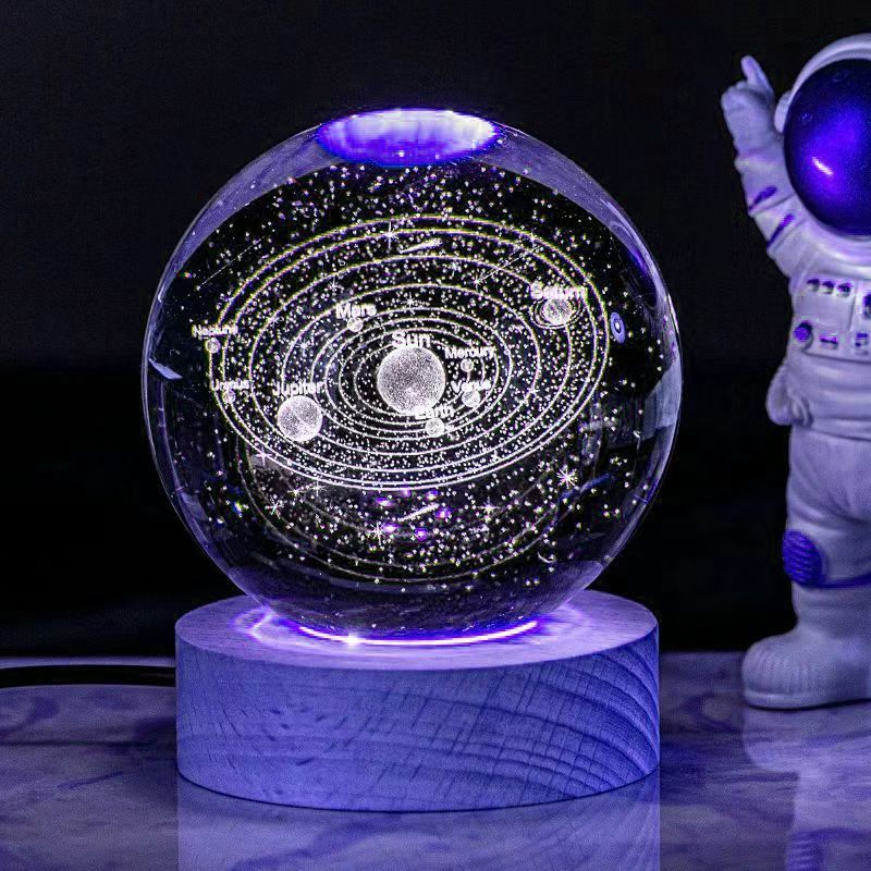 Creative Night Light Decoration - Glowing Crystal Ball Universe Mini Lamp