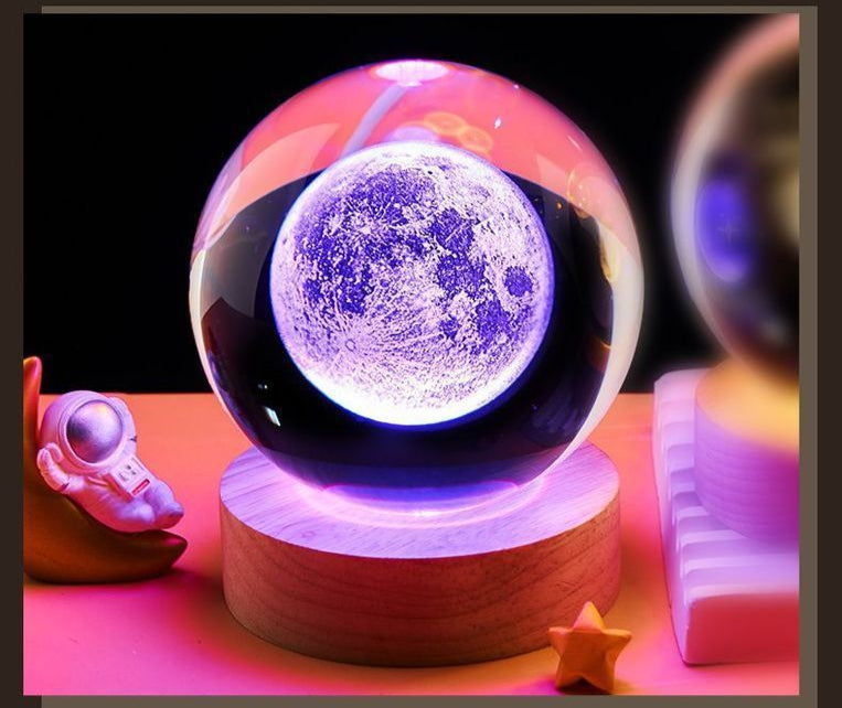 Creative Night Light Decoration - Glowing Crystal Ball Universe Mini Lamp