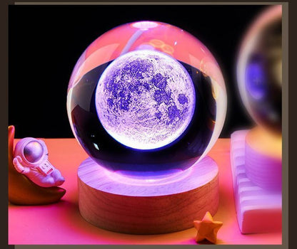 Creative Night Light Decoration - Glowing Crystal Ball Universe Mini Lamp