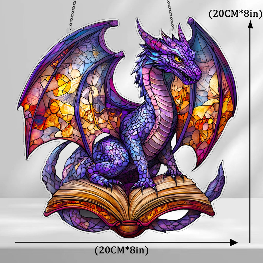 Dragonveil purple dragon hanging ornament dimension diagram