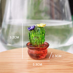 4PCS Crystal Cactus Decor - Cute Car Dashboard Ornaments for Home & Office