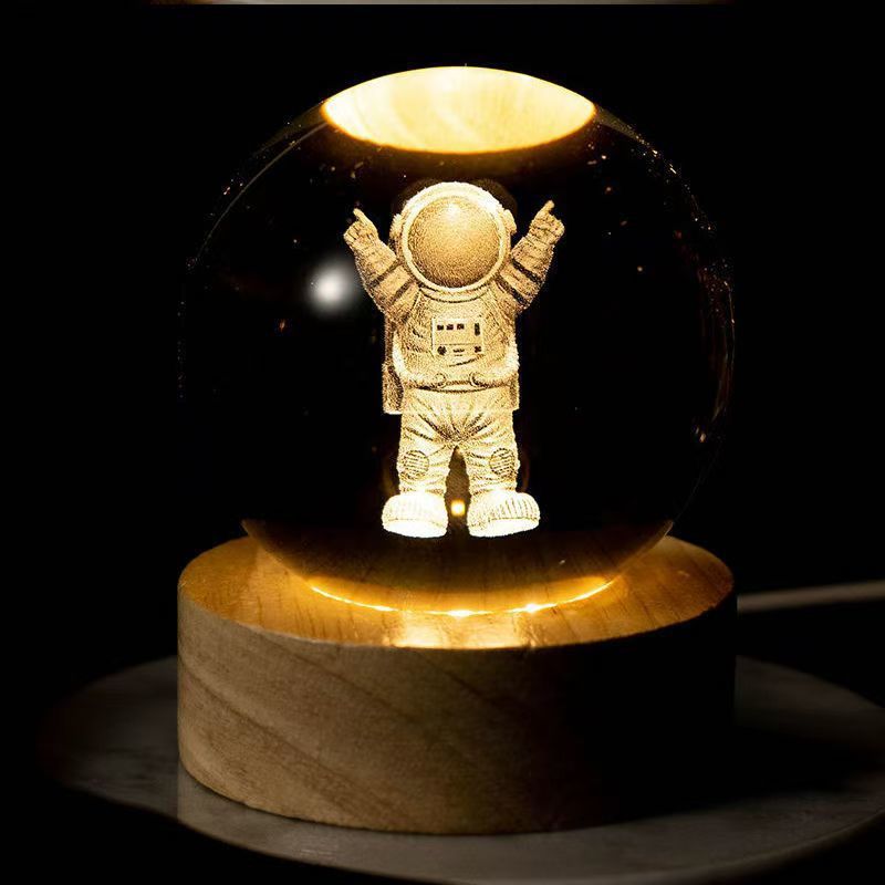 Creative Night Light Decoration - Glowing Crystal Ball Universe Mini Lamp