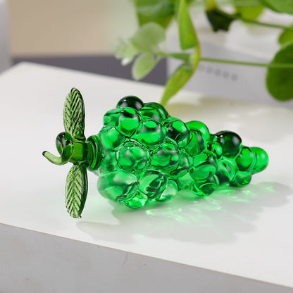 Crystal Glass Fruit Grape Decoration Crafts
