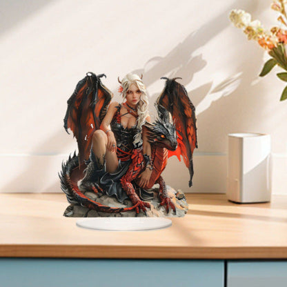 Little Blue Dragon and Beautiful Fairy Acrylic 2D Decorations