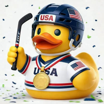 Baseball Commemorative Duck Resin Statue – Swing into Action with Cute Collectible Charm