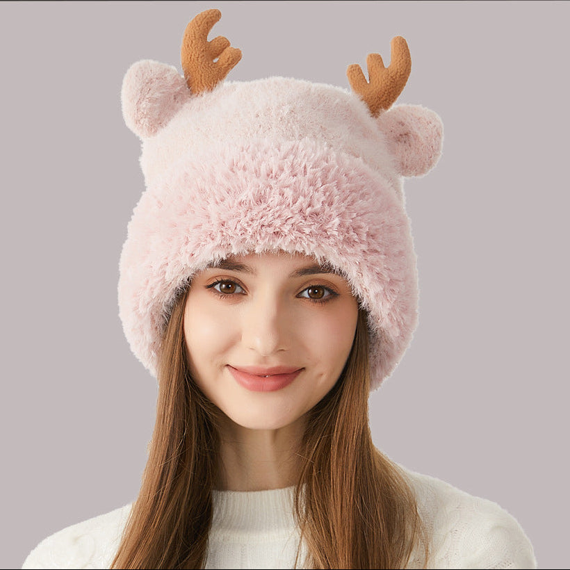Reindeer Antler Hat - Plush Christmas Photoshoot Prop