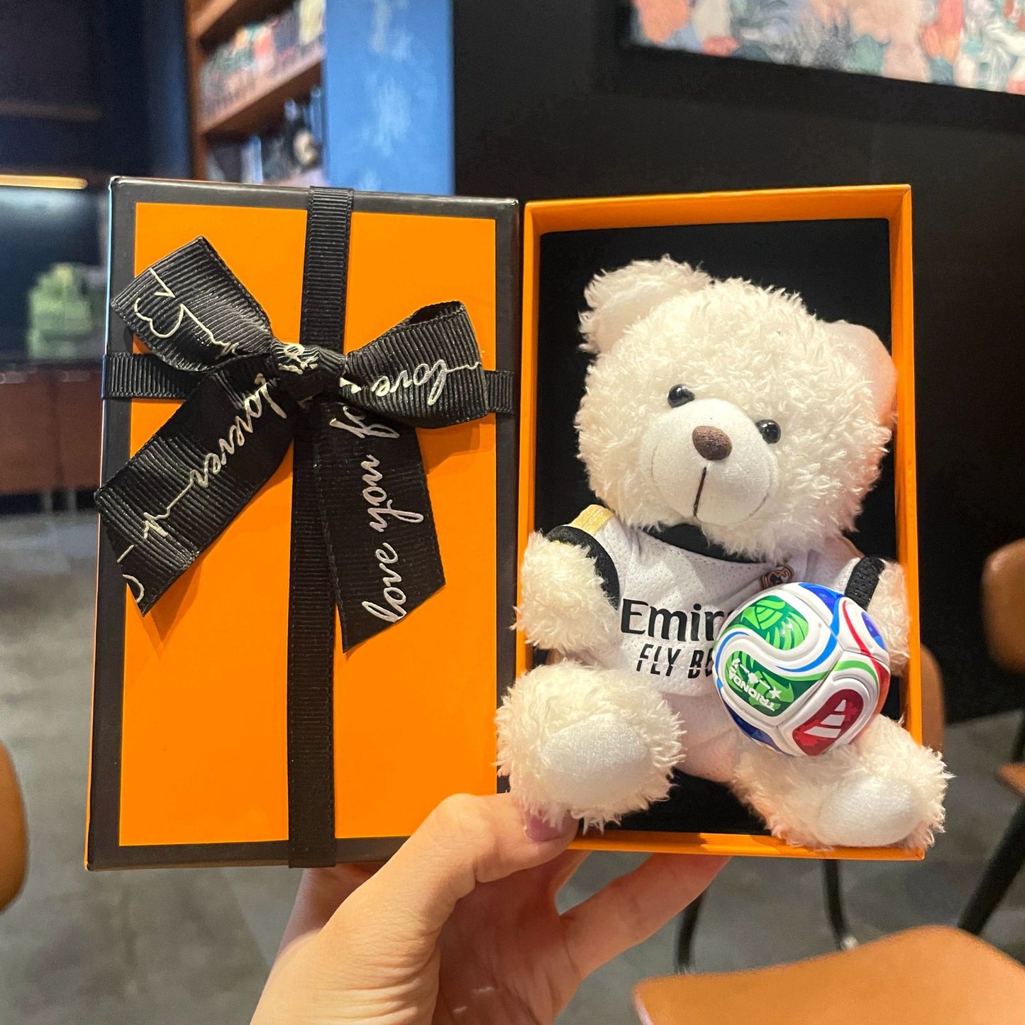 2026 World Cup Teddy Bear Keychain – Cute Football Bag Charm Fan Gift