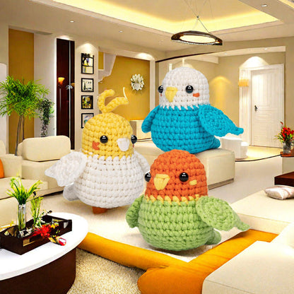 Wool hand-woven small animal doll DIY handmade crochet wool bag material package