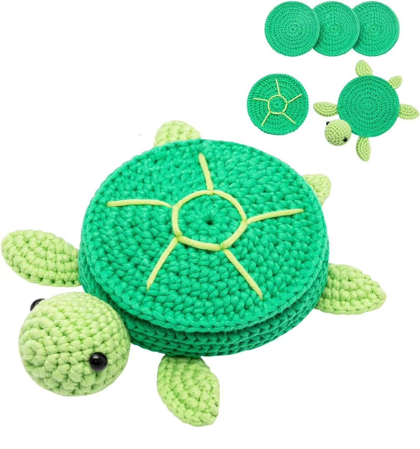 Wool hand-woven small animal doll DIY handmade crochet wool bag material package