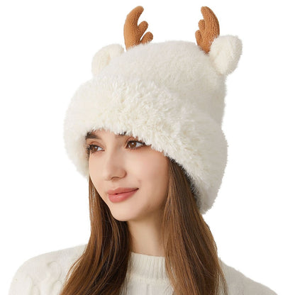 Reindeer Antler Hat - Plush Christmas Photoshoot Prop