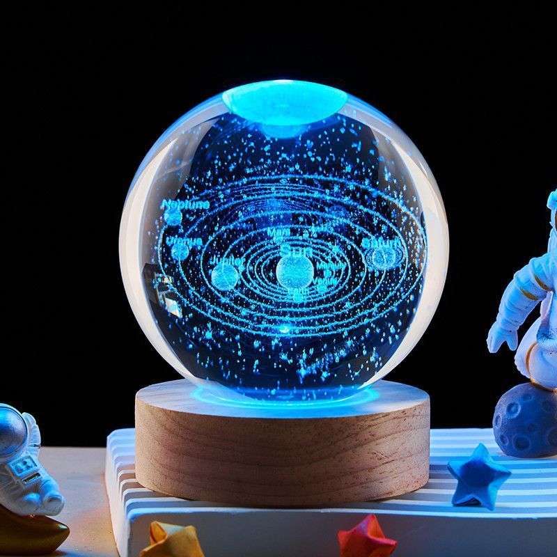 Creative Night Light Decoration - Glowing Crystal Ball Universe Mini Lamp