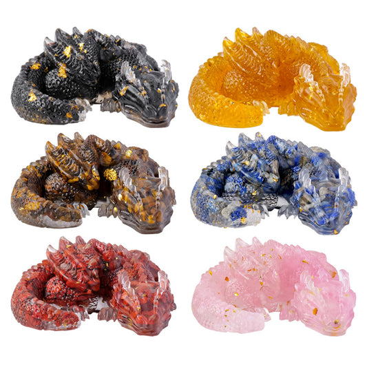 Natural Crystal Gravel Glue Flying Dragon Ornaments