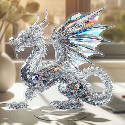 Drako - 2D Acrylic Majestic Dragon Design Desktop Ornament