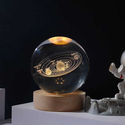 Creative Night Light Decoration - Glowing Crystal Ball Universe Mini Lamp