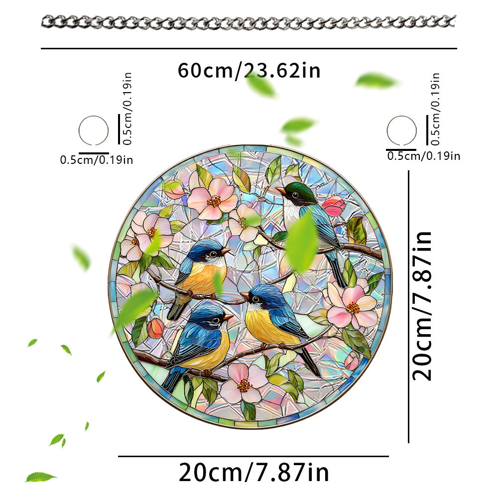 Flower Sun Catcher - Stained Glass Window Hanging