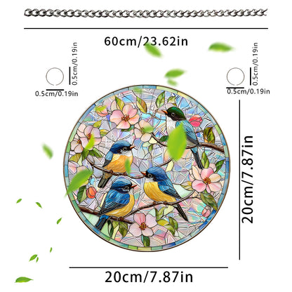 Flower Sun Catcher - Stained Glass Window Hanging