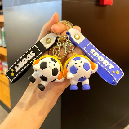 Original Headset Football Doll Keychain Cartoon Cute Football World Cup