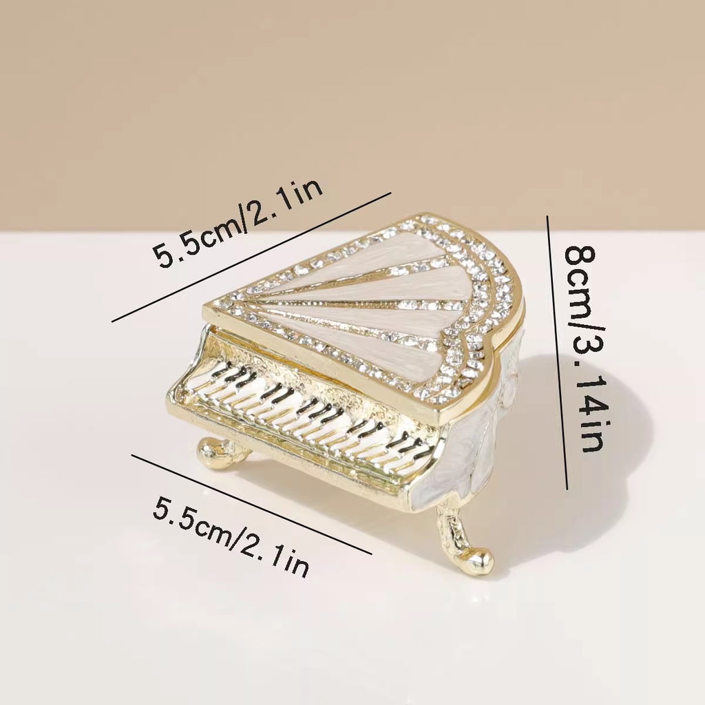 Piano jewelry box dimension diagram