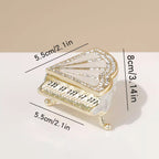 Piano jewelry box dimension diagram