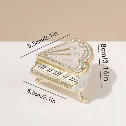 White Piano Jewelry Box – Elegant Gift for Proposal & Special Moments