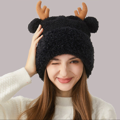 Reindeer Antler Hat - Plush Christmas Photoshoot Prop