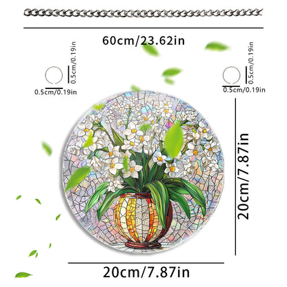 Flower Sun Catcher - Stained Glass Window Hanging