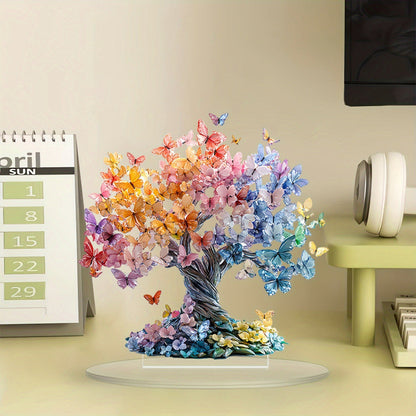 Crystal Butterfly Lucky Tree - Tree of Life Desktop Decoration