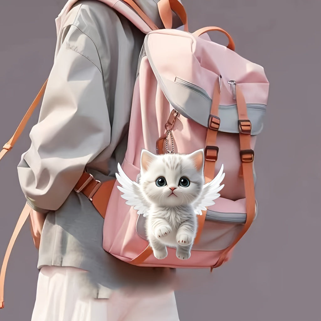 Cute Mermaid Cat 2D Acrylic Keychain