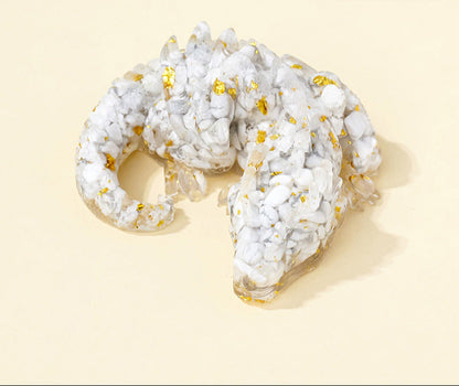 Natural Crystal Gravel Glue Flying Dragon Ornaments