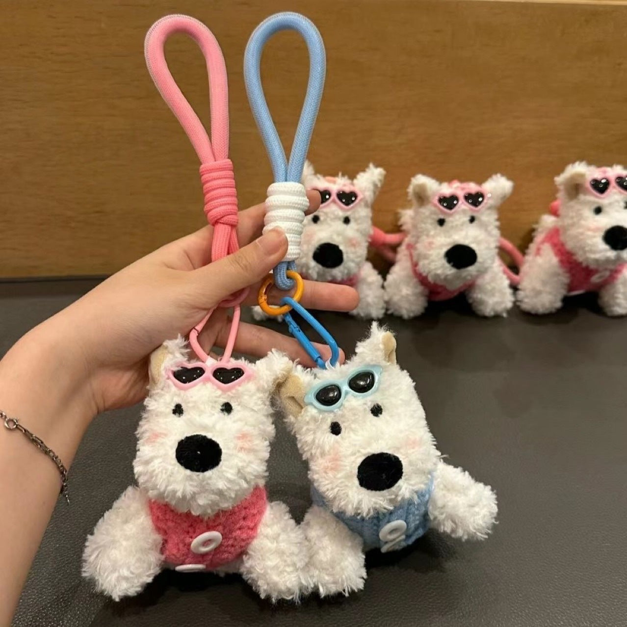 Whiwo™ Cute Westie Dog Plush Keychain  | Mini Emotional Buddy Toy