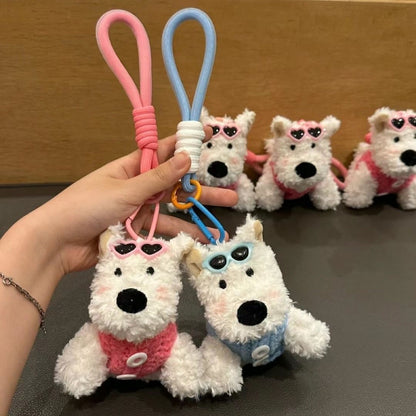 Whiwo™ Cute Westie Dog Plush Keychain  | Mini Emotional Buddy Toy