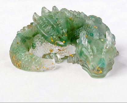 Natural Crystal Gravel Glue Flying Dragon Ornaments