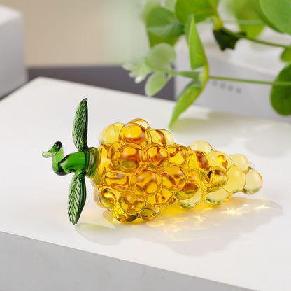 Crystal Glass Fruit Grape Decoration Crafts