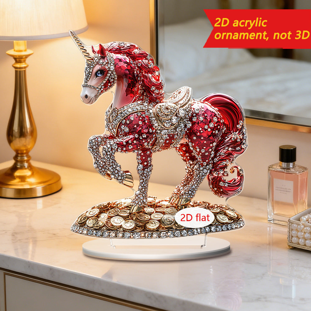 Sparkle Unicorn Acrylic Figurine | Crystal Window Hanging Decor